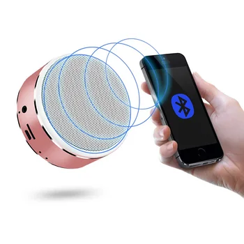

New A8 Card Insertion Bluetooth Speaker Portable Mini Subwoofer Wireless Speaker Rose gold
