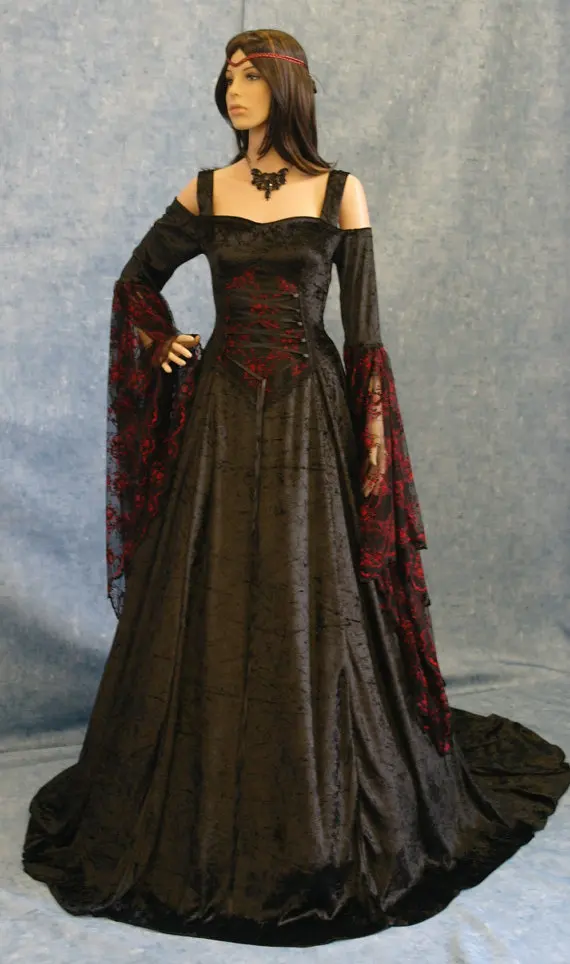 Renacimiento Medieval Gótico Vestido Etapa Pagano Wicca(China (Mainland))