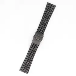 20 22 24 мм Серебряный Топ Нержавеющая сталь браслет Jubilee браслет обмен ремешок для часов пояса петли с раскладная застежка с двумя зажимами