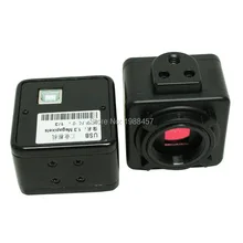 Envío Libre Industrial Microscopio Digital Cámara Lupa USB Salidas De Vídeo Interfaz MP c-mount Con la línea DEL USB