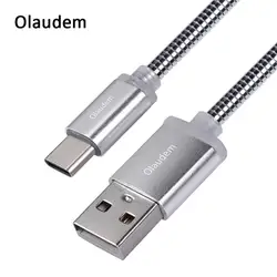 Olaudem USB C кабель для samsung S9 электро-покрытие Весна Тип C кабель для Xiaomi Mi 8 данных кабель мобильного телефона Кабели CB084