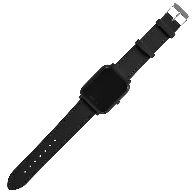 Hangrui Genuine Leather Wristwatch Band Strap For Xiaomi Huami Amazfit Bip strap bracelet Youth Smart Watch Smart Accessories (7)