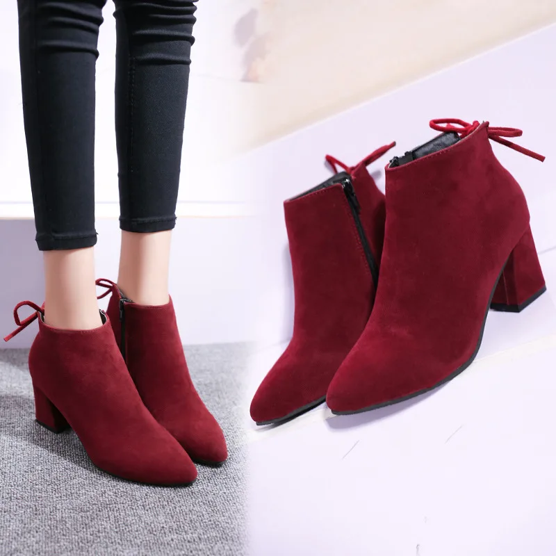 

2019 Women Boots Warm Winter Boots Female Fashion Women Shoes Suede Ankle Boots for Women