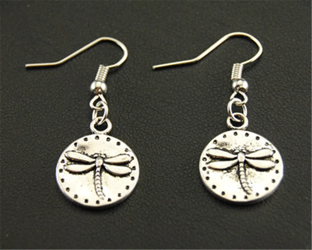 

1pair(2pcs) Earrings Dragonfly Charm classics simpleness primary colour hand-made DIY jewelry accessory E167