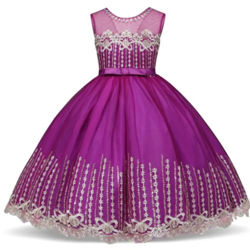 HaoChengJiaDe Birthday Party Girl Dress Kids Lace Princess Dress For