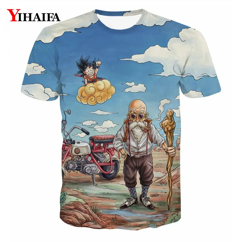 

New Men personality Anime Dragon Ball Z 3D Print T-shirt cool Fashion comfortable short-sleeved creative Tee shirt Tops