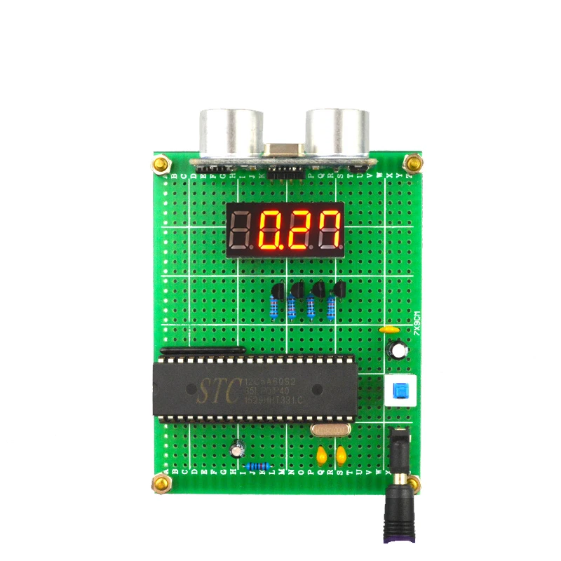 Ultrasonic range finder design DIY font b electronic b font course production STC89C51 52