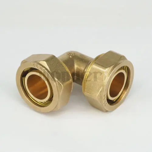 

26x32mm IDxOD PEX-AL-PEX Tube Elbow Brass Compression Pipe Fitting Connector For Floor Heating