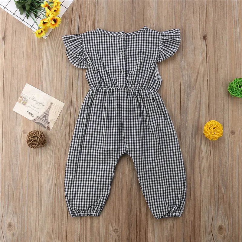 Pudcoco baby girl plaid Romper bebé recién nacido ropa niño recién nacido ropa de bebe niño Verano de manga corta trajes Pudcoco baby girl plaid Romper bebé recién nacido ropa niño recién nacido ropa de bebe niño Verano de manga corta trajes