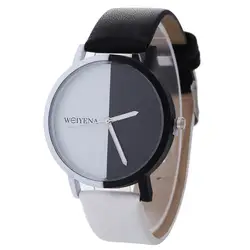 Для женщин дамы мужчин смотреть нейтральный черный и белый узор кварцевые наручные часы reloj relogio feminino reloj mujer zegarek