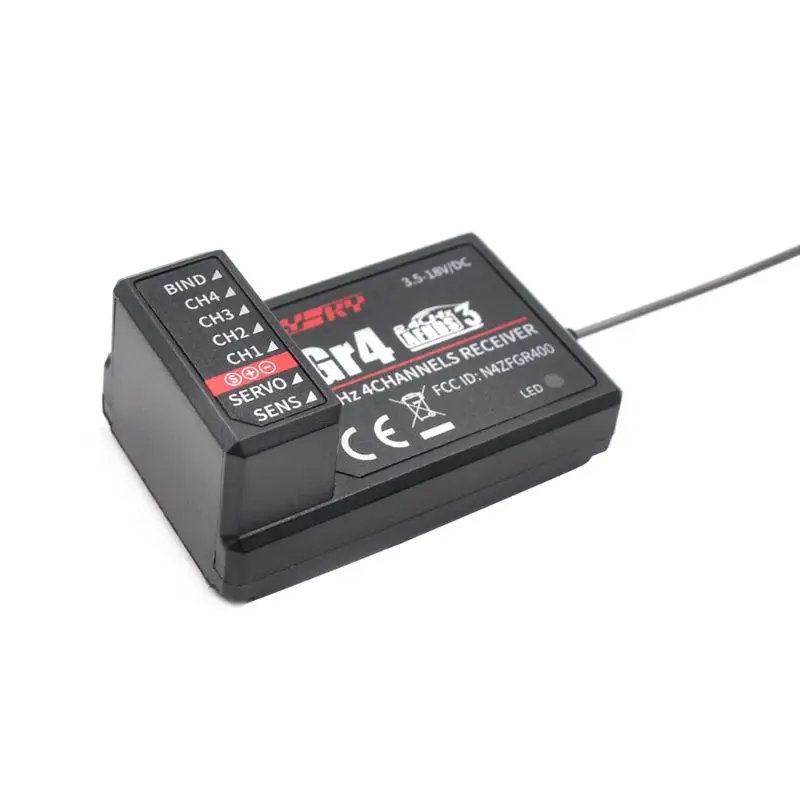 

FS-FGR4 Receiver 4CH 2.4G Single Antenna AFHDS 3 for NB4 Transmitter 95AE