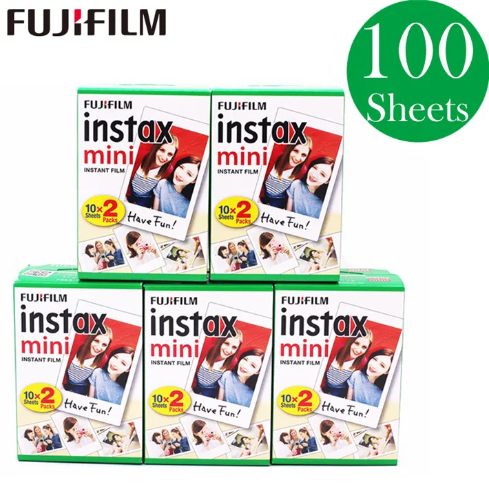 20-100 листов Fujifilm Instax Mini белая пленка мгновенная фотобумага для Instax Mini 8 9 7s 9 70 25 50s 90 камера SP-1 2 камеры - Цвет: 100sheets