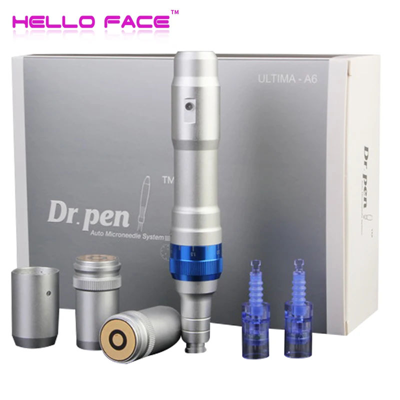 Baratos Ultima Derma Pen A6 aguja Micro automática inalámbrica y con cable Dr. Pen A6 mejor calidad eléctrica Micro rodillo Derma Stamp Therapy
