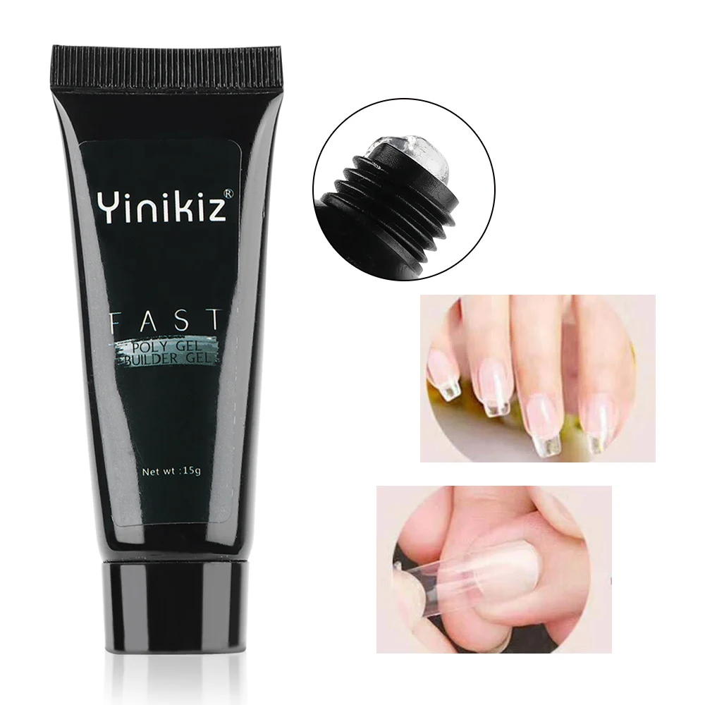 UV Quick Dry Poly Builder Nail Extension Gel Enhancement LED UV Varnish