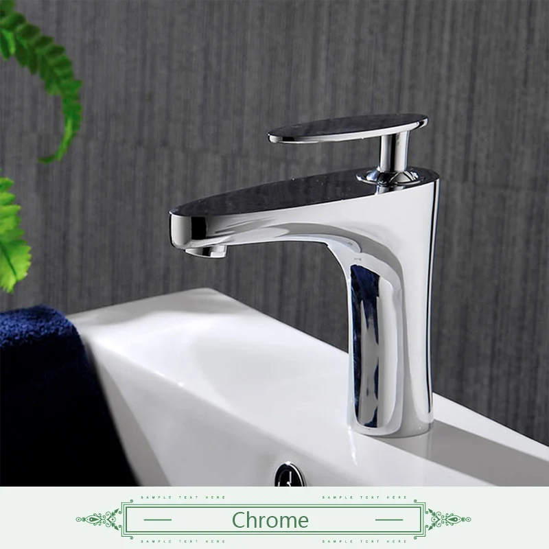FLG смесители для раковины окрашенный в белый, ребристый хромированный смеситель для ванной комнаты с одной ручкой смеситель для ванной комнаты 635-11WC - Цвет: Chrome