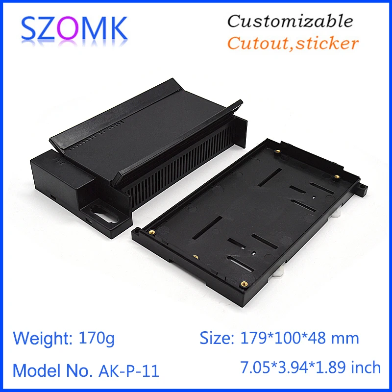 plastic din rail enclosure box junction housing abs control enclosure szomk din boxes power supply distribution box housing case (18)