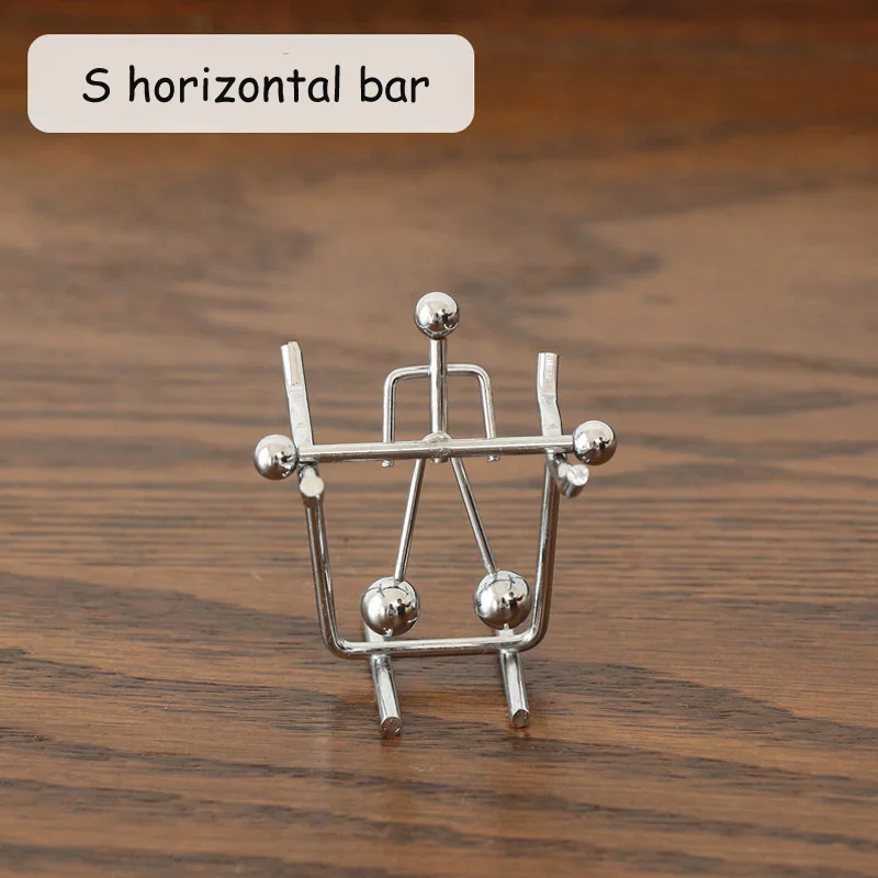 Weightlifting Newton Pendulum Newton Cradle Home Decor Tumbler Desk Toy Perpetual Balance Balance Ball Physics Science - Цвет: S horizontal bar