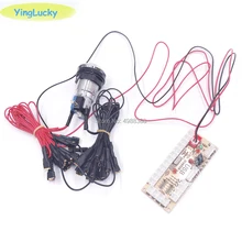 Cabo iluminado da lâmpada 5v 12v, com conector 2pin rápido 6.3mm ou 2.8mm para o codificador usb joystick de arcade para diy/led