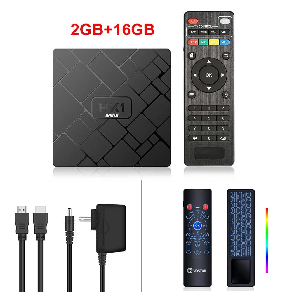 Android 9,0 Smart tv Box RK3229 четырехъядерный 2 Гб 16 Гб HK1 мини 2,4 ГГц Wifi H.265 4K HD Google плеер магазин телеприставка медиаплеер - Цвет: 2GB16GB T6 Plus