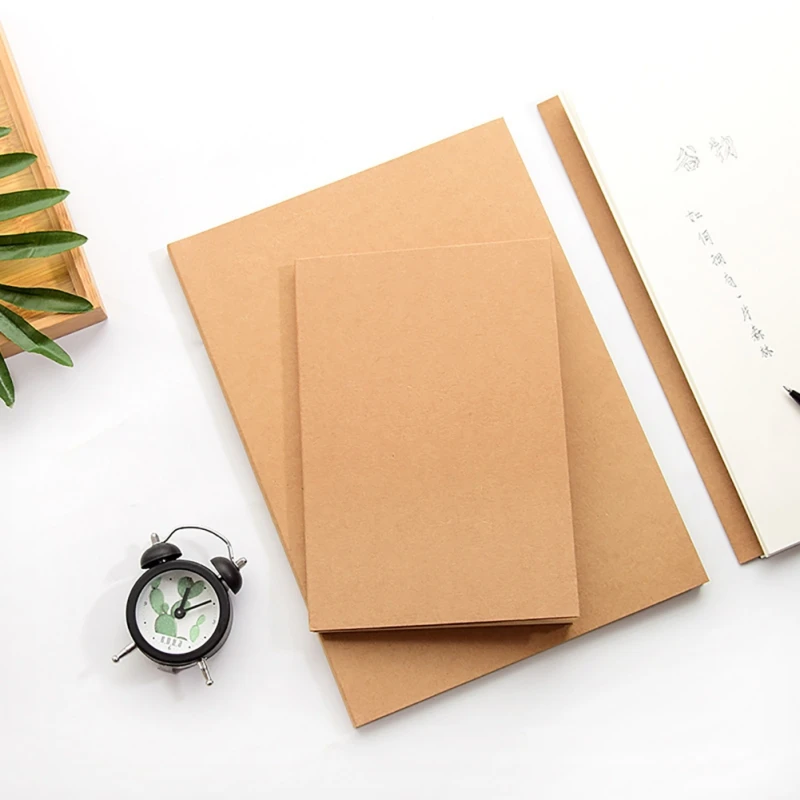 

B5 Simple Kraft Blank Inner Planner Sketchbook Diary Note Book School Supplies Freehand Sketching Drawing Notebook