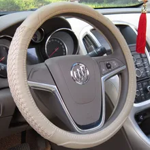 Кожаный чехол для рулевого колеса автомобиля, чехол для рулевого колеса, мягкий Противоскользящий Чехол для BMW, универсальный размер M 38 см, автомобильные аксессуары