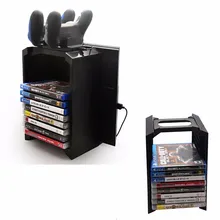 DC 5V Multifunctional Disk Storage Tower Controller With Micro USB Cable Charger Dock Station For PS4 Game Controller