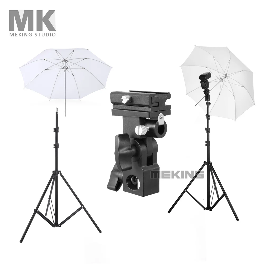 Meking W803 Licht Stehen Flash Halterung B Montieren 33 zoll Transluzenten Regenschirm Speedlite Schießen Kit 1 Fotografie Weißen Regenschirm Preise
