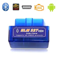 Новый мини ELM327 OBDII OBD2 Bluetooth автомобильный диагностический инструмент Авто сканер для устройств на базе Android OS V2.1