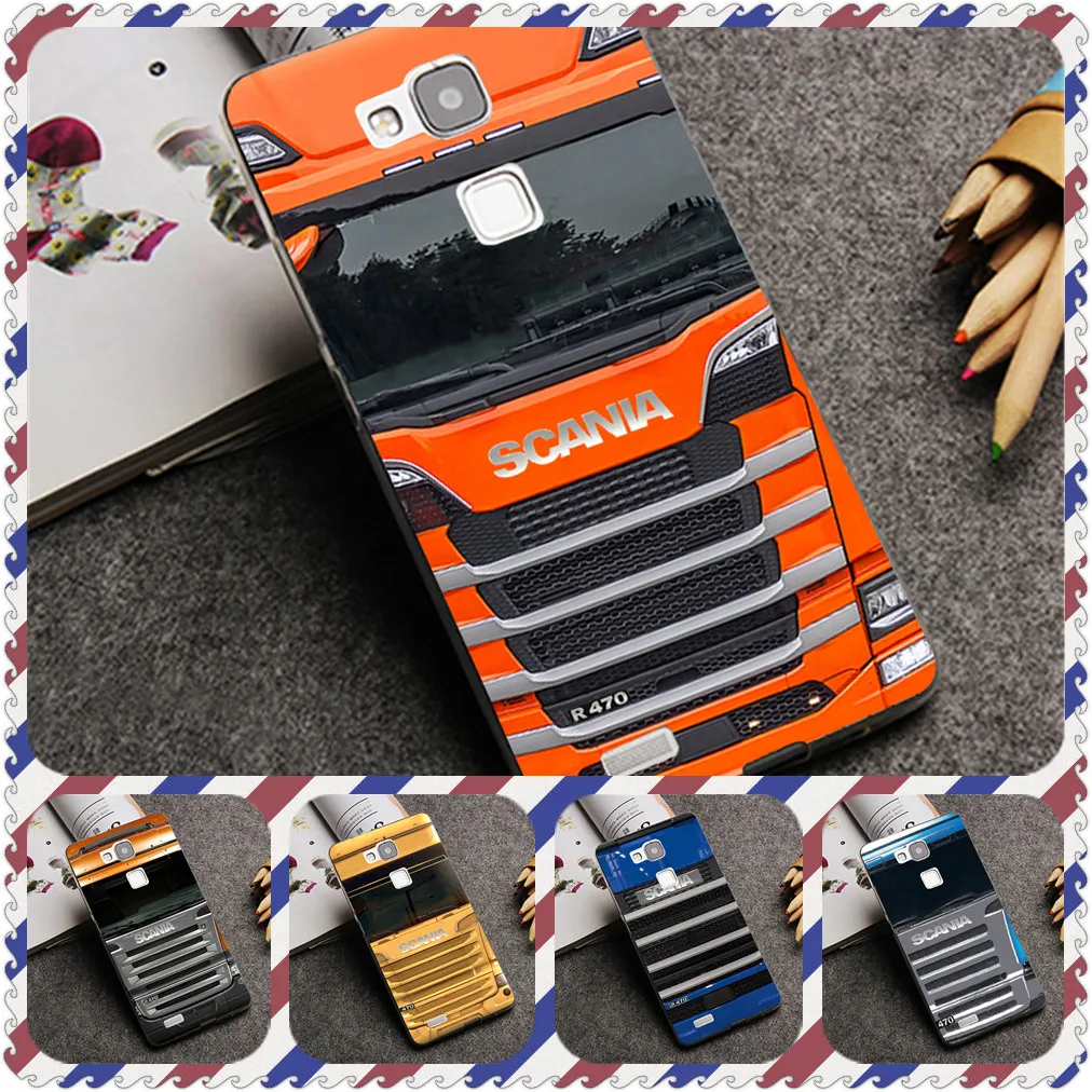 

TPU Patterned Blue red SCANIA Truck Silicone Phone Case For Huawei P20 Mate 10 P10 Lite P20 Pro P8 P9 Lite 2017