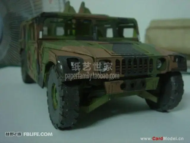 Джип военный Hummer гоночный автомобиль 3D бумажная модель DIY