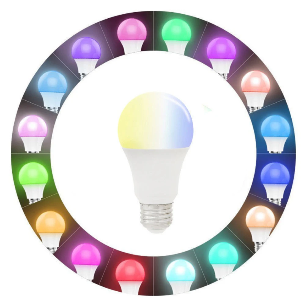 

Cellphone WiFi Voice Control RGB Energy Saving Dimming LED Bulb Multicolor Smart Light Bulbs 11W Compatible led bulb e27 110v