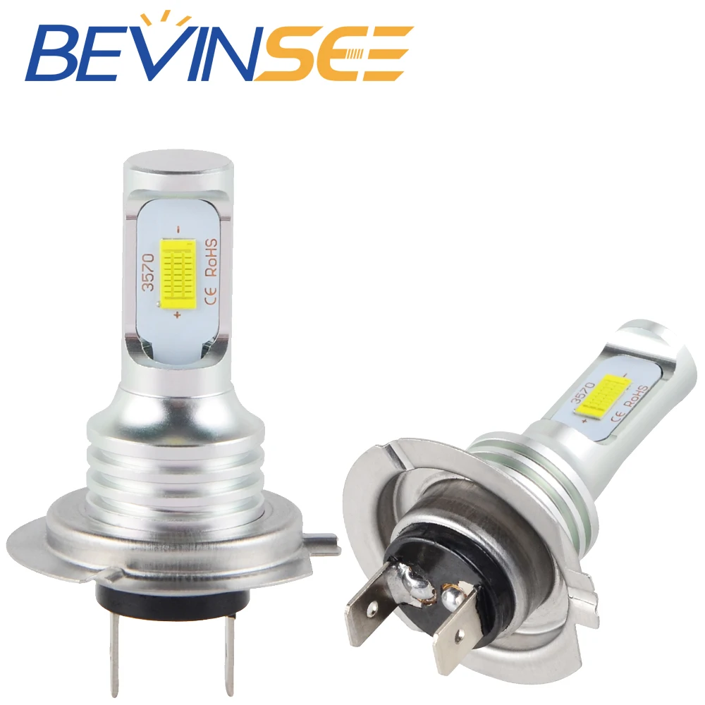 NICECNC 100W Pair 6500K White LED Bulb Motorcycle H7 Headlight font b Lamp b font For