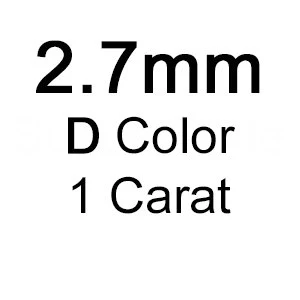 Фабрика 0,8 мм 0,9 мм 1 мм белый круглый свободный D сорт муасанитов 1 карат/упаковка для продажи - Цвет: 2.7mm-1carat-D