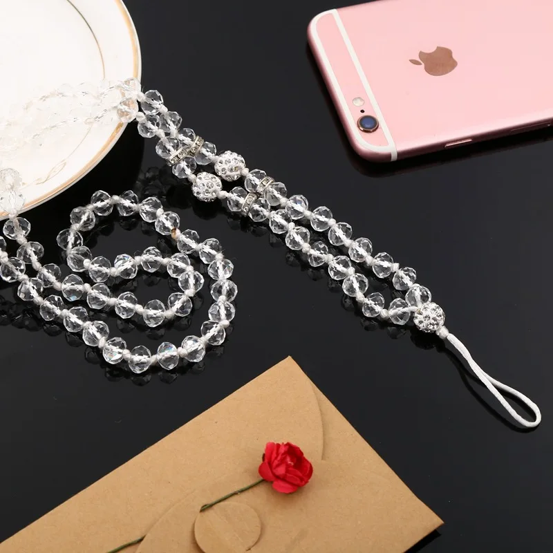 20 قطع كريستال الرقبة أحزمة هاتف المحمول حلقة حبل ل غالاكسي S6 S7 huawei ل iphone 7 8 الحبل الرقبة حزام الهاتف اكسسوارات