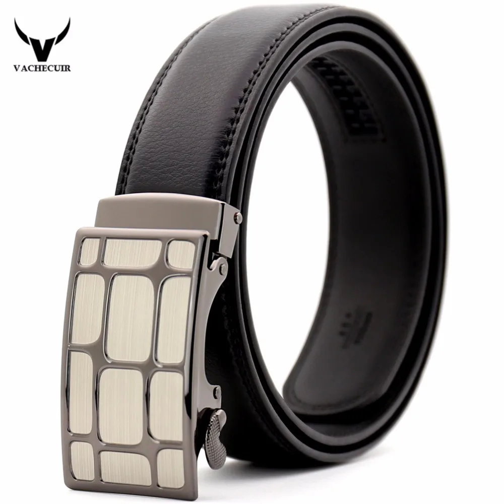Automatic Belt Automatic Men Belt Automatic Buckle Leather Belt
