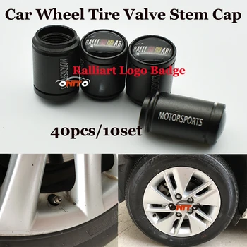 

40pcs/10set For Ralliart logo car wheel valve stem caps Auto wheel tire valve covers for Mitsubishi Lancer 10 9 EX Eclipse