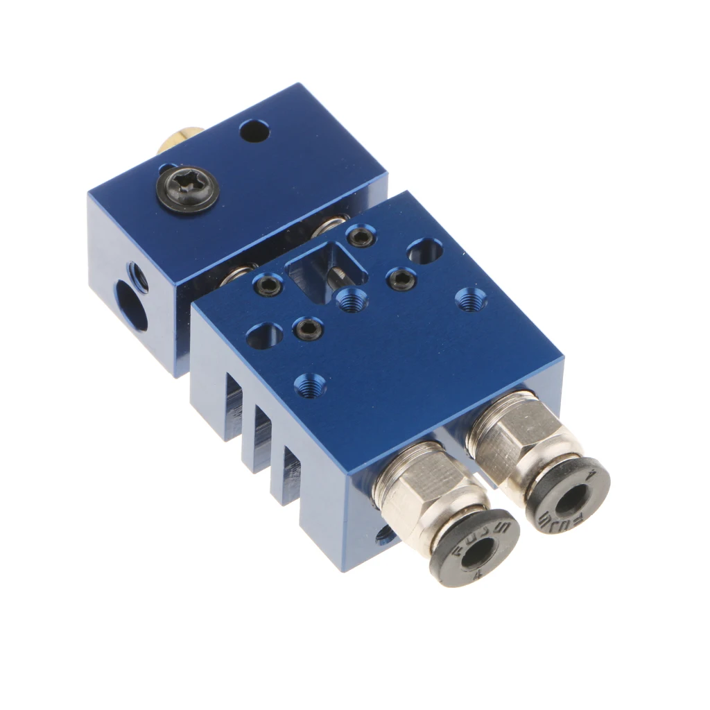 

MagiDeal 3D Printer Part Multicolor Extruder 2in1 out Nozzle Hotend Color Switch Blue