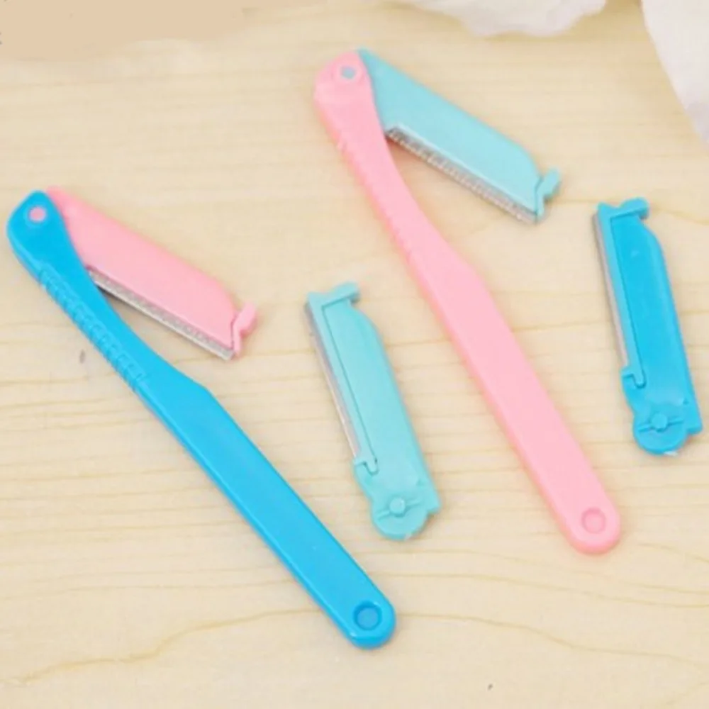 Buy 5Pcs Stainless Steel Eyebrow Trimming Folding