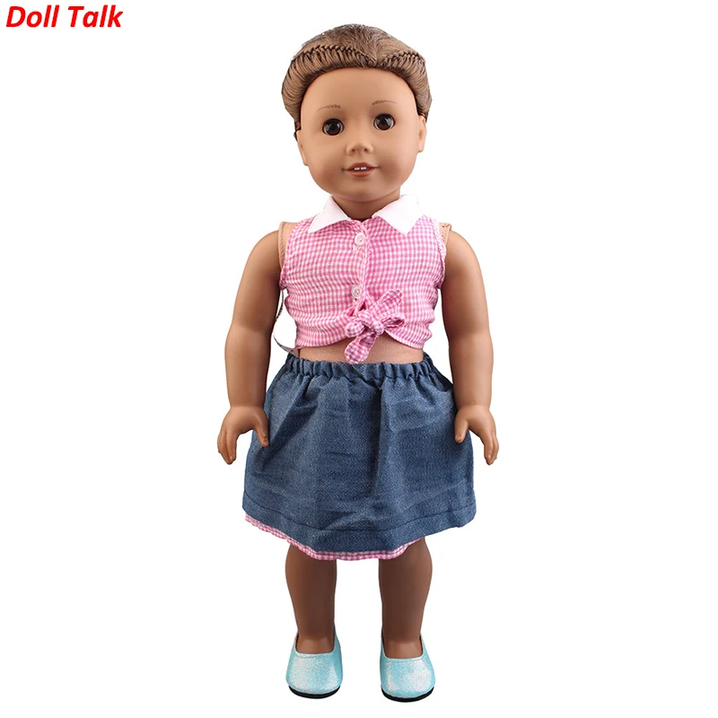 

Doll Talk New Arrival High Quality Clothes Short Skirt Set For Dolls Pink Clothes Short Skirt For 18 Inch Doll Doll Accessories