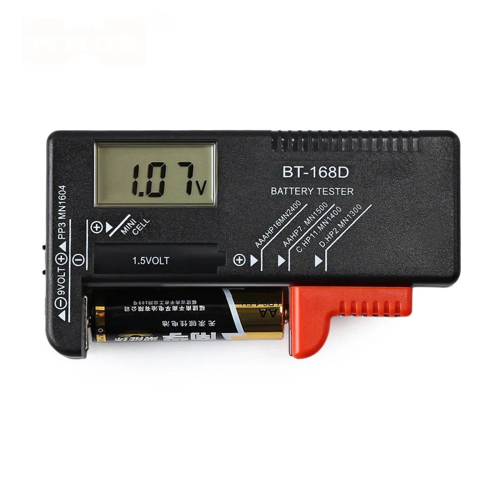 BT 168D Portable Digital Battery Tester Black Digital Battery Power font b Measuring b font font