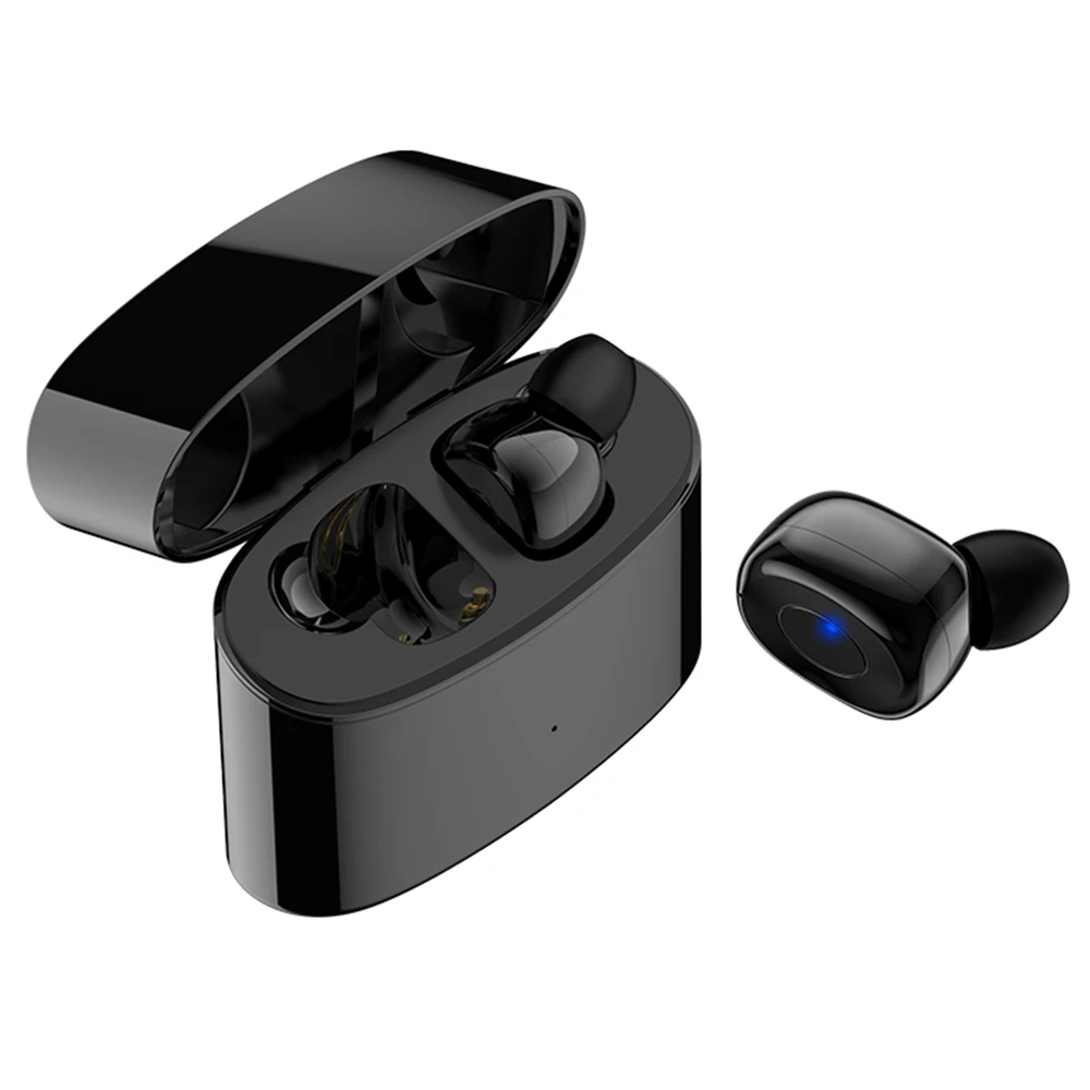 

BT 5.0 Wireless Earphone Waterproof T6S Sport Earbuds with Portable Mini 500mAh Charging Bin TWS HD Sound Music Call Earplug