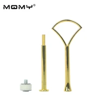 100 шт./лот десерт металлической пряжкой оптом установки 2 слоя нарядное золотого, серебряного цвета бронзы Цвет веером стержни-подставки для торта