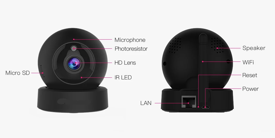 1080P Wireless WIFI PT IP Camera with Motion Detection 2 Way Intercom Cloud Auto Storage P2P Webcam Camcorder Video Recorder_F13