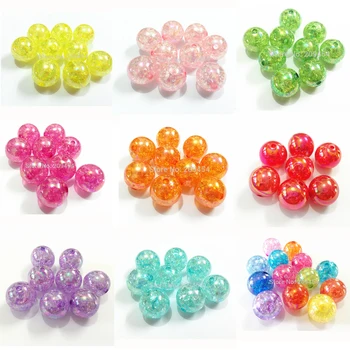 

Wholesale ! 12mm/16mm/20mm Chunky Acrylic Crack AB Beads For Fashion Jewelry Necklace/DIY Hand Made Making