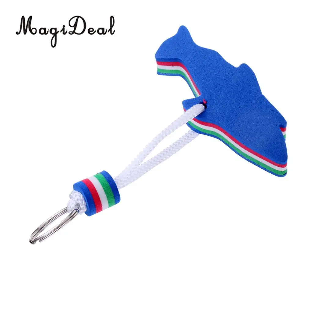 MagiDeal Lightweight Portable EVA Dolphin Shaped Water Floating Keyring Backpack Key Chain Water Sports Surf Swim Key Holder