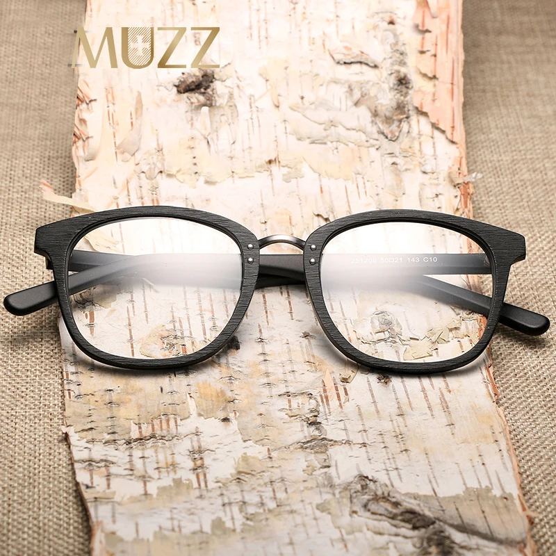 MUZZ, новинка, Брендовые очки с прозрачными линзами, ацетат, дерево, мужские очки, оправа, высокое качество, оправа для компьютера, очки для чтения, оправа для женщин