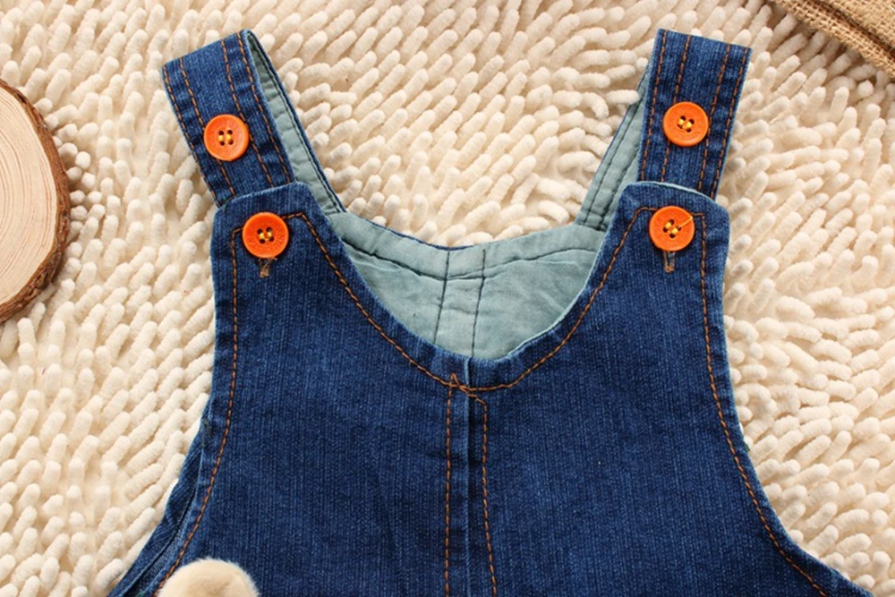 9M-24M Baby Girl Clothing Bebe Boy Overalls Animal Cow Long Pants Cartoon Kwaii Jumpsuit Denim Jeans Rompers Toddler Clothes