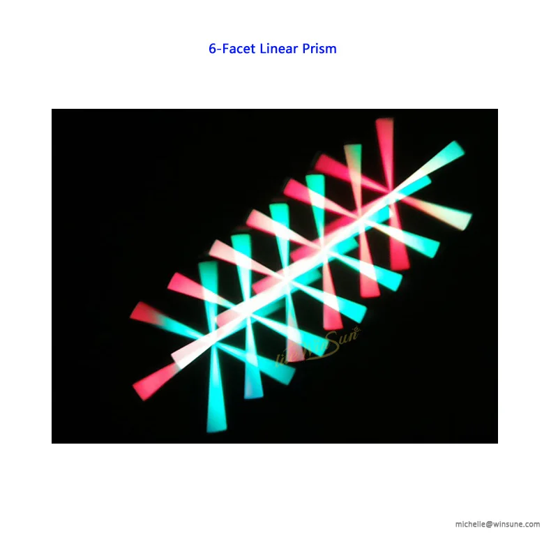 6 facet linear prism effect