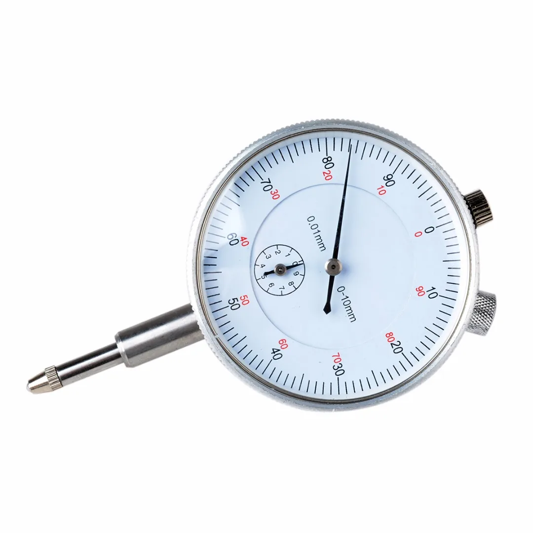

1pc Dial Gauge Indicator 0-10mm Measurement Instrument 0.01mm Accuracy Metal For Precision Tool