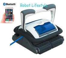 Newest 18m cable Robot Swimming Pool Cleaner Robotic Vacuum Cleaner With cleaning bottom and wall function/buletooth control
